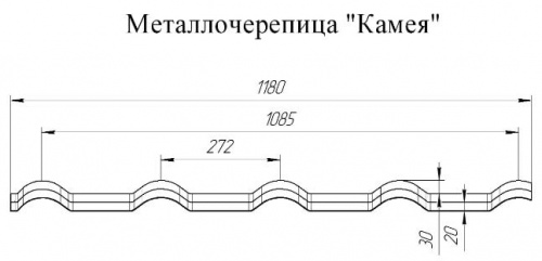 Металлочерепица Grand Line Kamea Drap